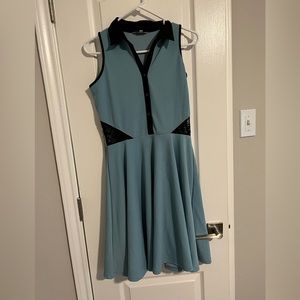 Light blue black dress